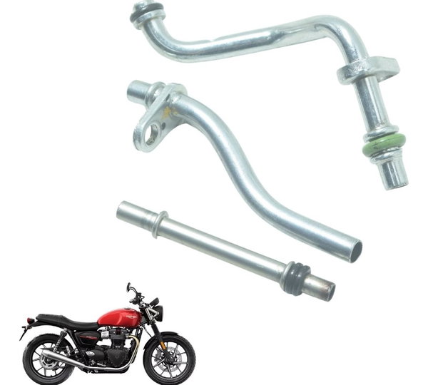 Jogo Tubo Conexão Óleo Triumph Street Twin 900 16-22 Origina