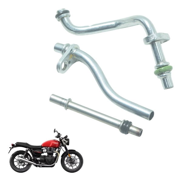 Jogo Tubo Conexão Óleo Triumph Street Twin 900 16-22 Origina