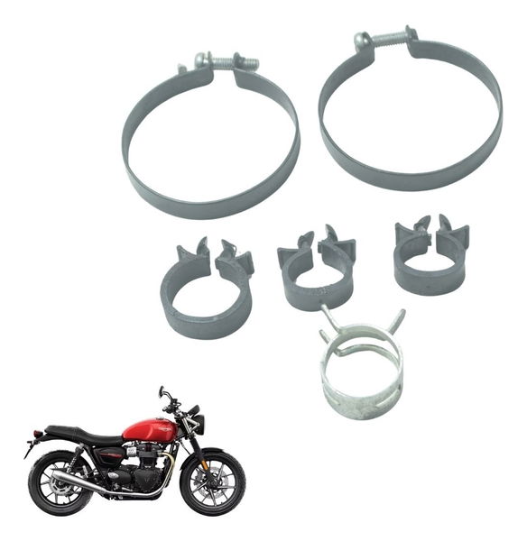 Kit Abraçadeiras Diversas Triumph Street Twin 900 16-22 Orig