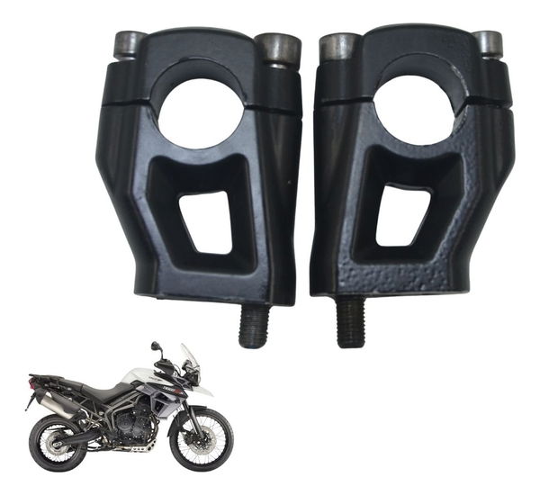 Par Riser Guidão Triumph Tiger 800 Xcx 15-17 Original Preto Par Riser Guidão Triumph Tiger 800 Xcx 15-17 Original Preto