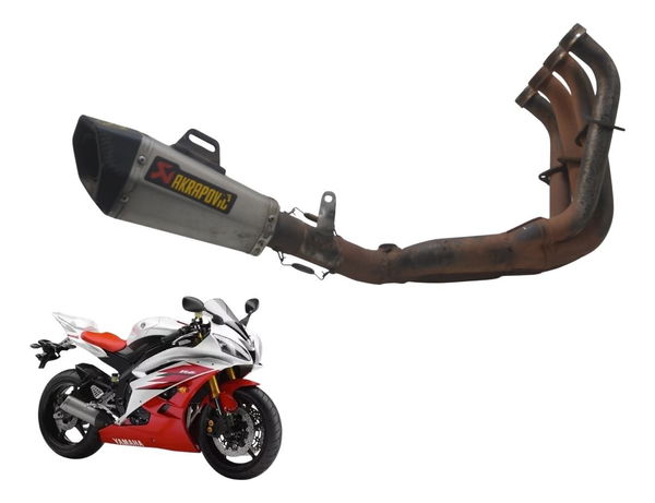 Curva Escape Esportiva Akrapovic C/detal Yamaha Yzf R6 06-12 Curva Escape Esportiva Akrapovic C/detal Yamaha Yzf R6 06-12