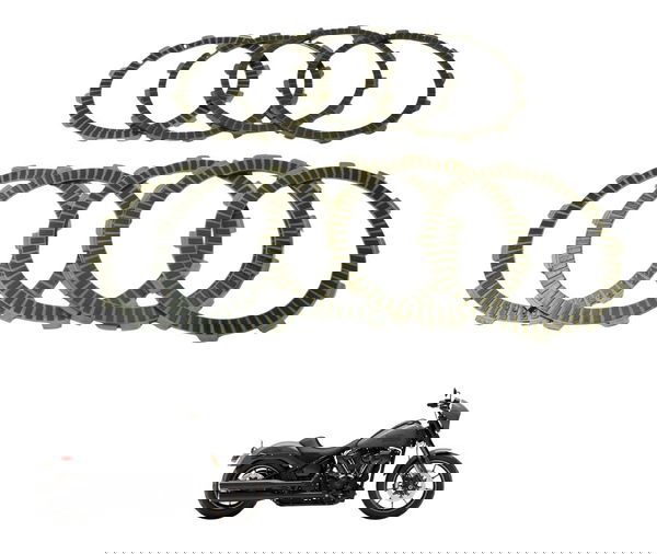 Jogo Disco Embreagem Harley Softail Low Rider S 117 21-24 Or