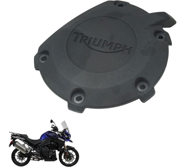 Acabamento Tampa Motor Triumph Tiger 1200 Ex 12-17 Original Preto