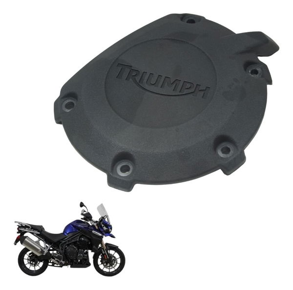 Acabamento Tampa Motor Triumph Tiger 1200 Ex 12-17 Original Preto