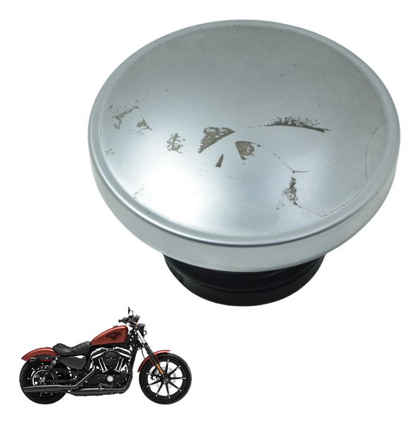 Tampa Tanque Harley Sportster Iron 883 14-19 Original Prateado