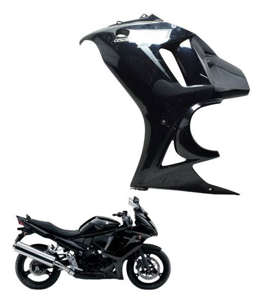 Carenagem Lateral Esq C/ Detal Suzuki Gsx 650f 09-12 Origina Preto