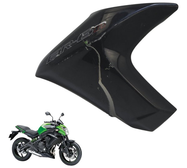 Carenagem Lateral Esq C/ Avaria Kawasaki Er 6n 13-17 Orig Preto