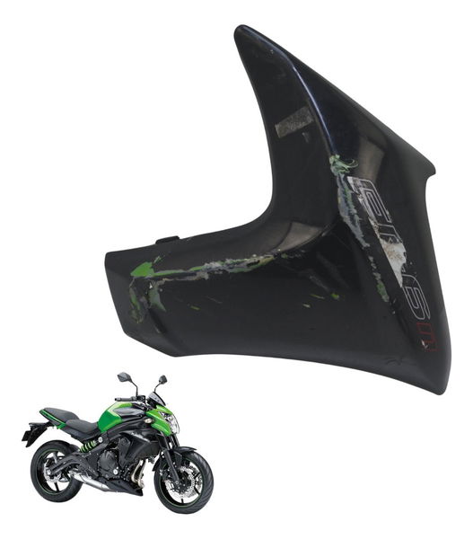 Carenagem Lateral Dir C/ Avaria Kawasaki Er 6n 13-17 Orig Preto Carenagem Lateral Dir C/ Avaria Kawasaki Er 6n 13-17 Orig Preto