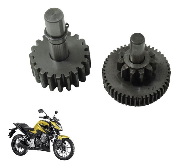 Par Engrenagem Redução Partida Honda Cb 300f Twister 23-24 Par Engrenagem Redução Partida Honda Cb 300f Twister 23-24