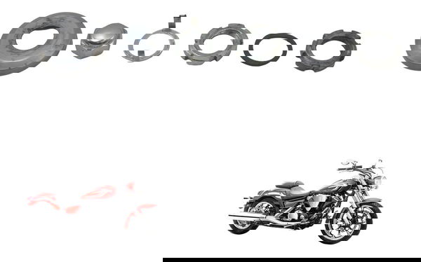 Jogo Porca Mesa Inferior Yamaha Xvs 950 Midnight 09-16 Orig