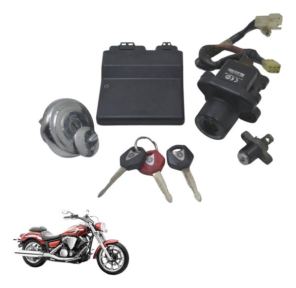 Kit Chave Ignição Módulo Code Yamaha Xvs 950 Midnight 09-16