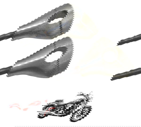 Par Riser Guidão Yamaha Xvs 950 Midnight 09-16 Original Prateado