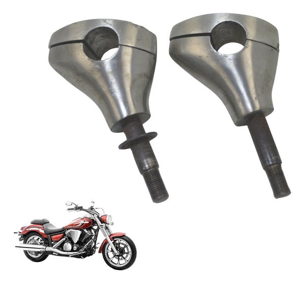 Par Riser Guidão C/ Detal Yamaha Xvs 950 Midnight 09-16 Orig Cinza-escuro