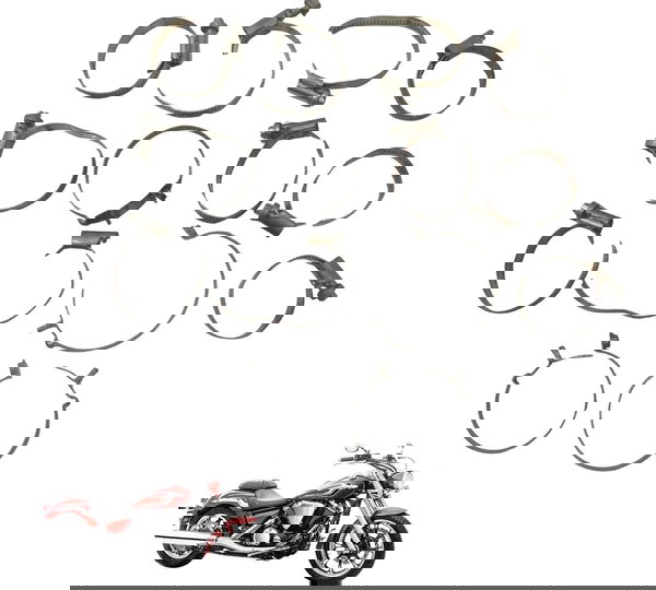 Kit Abraçadeiras Yamaha Xvs 950 Midnight 09-16 Original