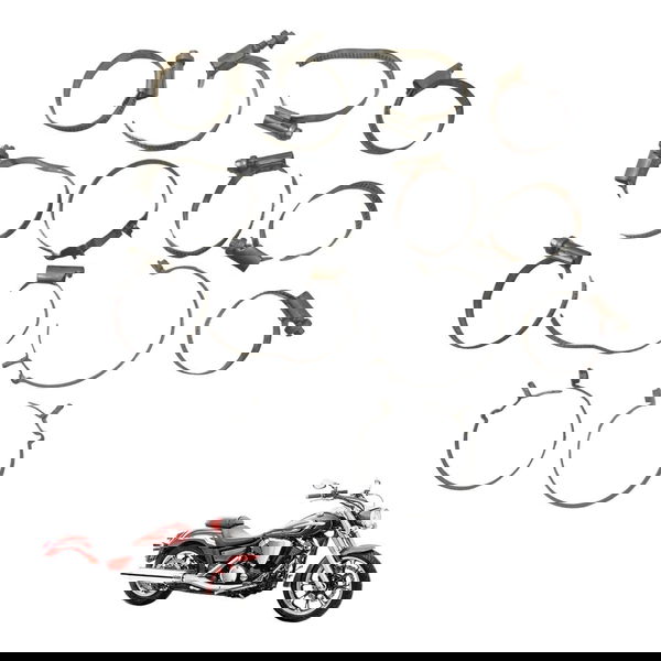 Kit Abraçadeiras Yamaha Xvs 950 Midnight 09-16 Original
