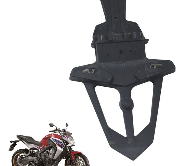 Suporte Placa C/ Detalhes Honda Cb 650 F 15-18 Original