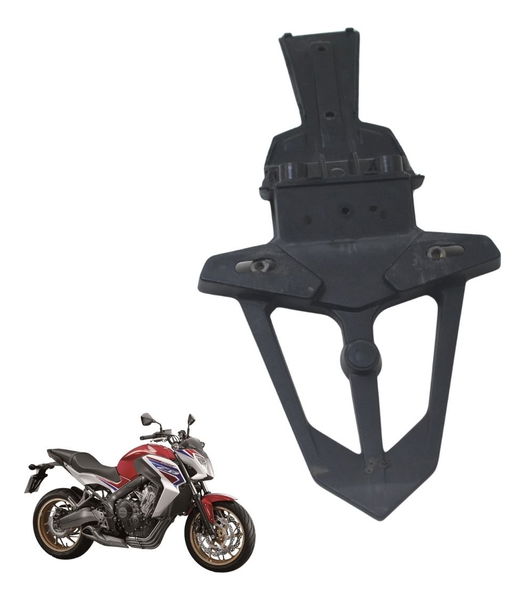 Suporte Placa C/ Detalhes Honda Cb 650 F 15-18 Original