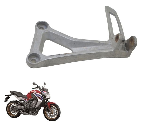 Suporte Pedaleira Traseira Esq Honda Cb 650 F 15-18 Original Prateado