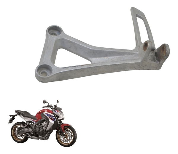 Suporte Pedaleira Traseira Esq Honda Cb 650 F 15-18 Original Prateado