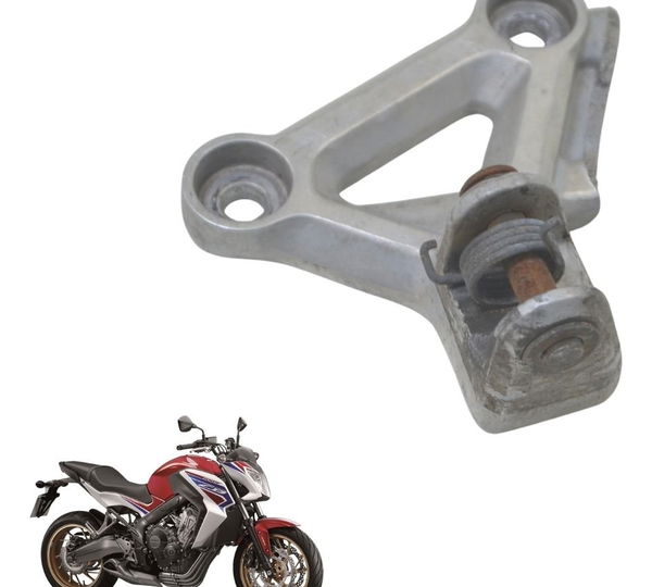 Suporte Pedaleira Dianteira Esq C/ Avar Honda Cb 650 F 15-18 Prateado