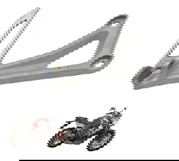Suporte Pedaleira Traseira Dir Honda Cb 650 F 15-18 Original Prateado