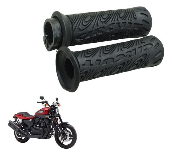 Par Manoplas Circuit C/ Avaria Harley Xr 1200 12-13 Preto