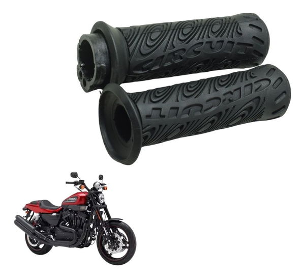 Par Manoplas Circuit C/ Avaria Harley Xr 1200 12-13 Preto
