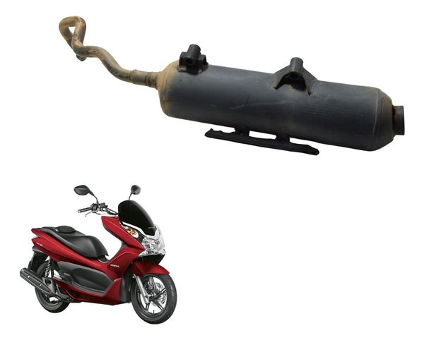 Escapamento C/ Detalhes Honda Pcx 150 14-15 Original