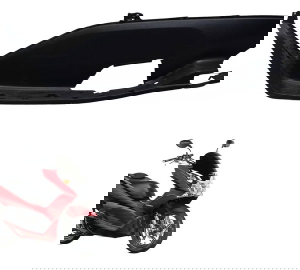 Carenagem Assoalho Esq C/ Detalhes Honda Pcx 150 14-15 Orig Preto