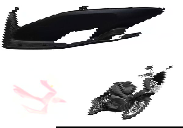 Carenagem Assoalho Esq C/ Detalhes Honda Pcx 150 14-15 Orig Preto