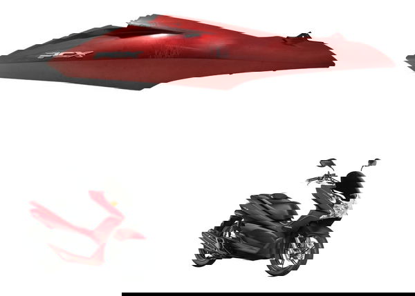 Carenagem Rabeta Direita C/avaria Honda Pcx 150 14-15 Origin Vermelho