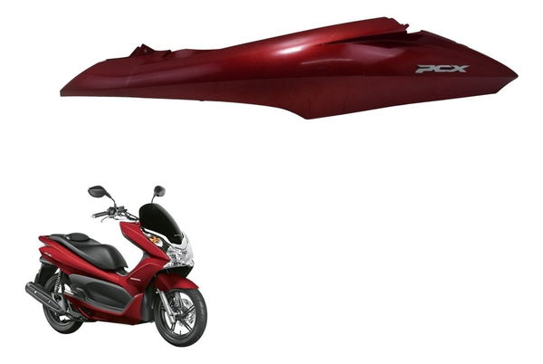 Carenagem Rabeta Esquerda C/avaria Honda Pcx 150 14-15 Origi Vermelho