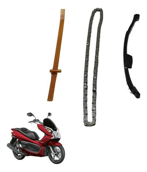 Kit Guia Tensor Corrente Comando Honda Pcx 150 14-15 Origina