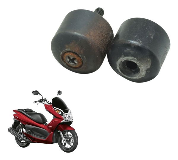 Par Peso Guidão Honda Pcx 150 14-15 Original Preto