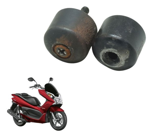 Par Peso Guidão Honda Pcx 150 14-15 Original - Preto Par Peso Guidão Honda Pcx 150 14-15 Original - Preto