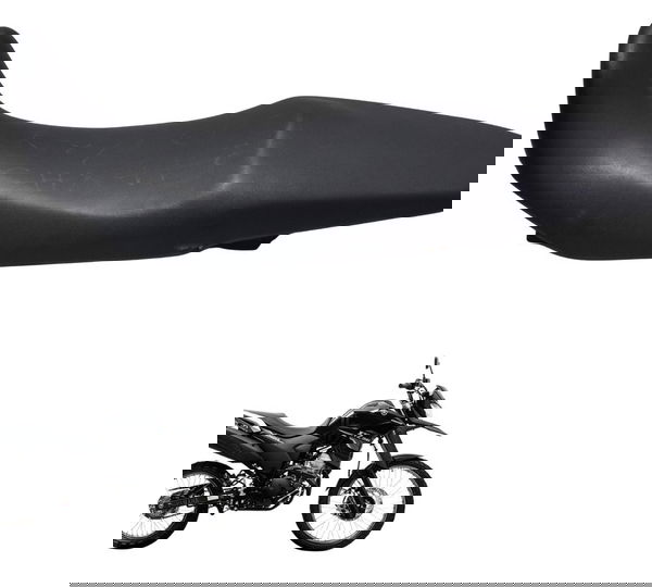 Banco C/ Detalhes Yamaha Xtz 250 Lander 19-23 Original Preto