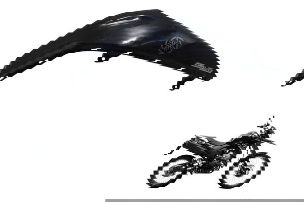 Carenagem Tanque Dir C/ Detalhes Yamaha Xtz 250 Lander 19-23 - Preto