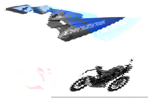 Spoiler Lateral Esq C/avaria Suzuki Gsx-s 750 18-23 Original