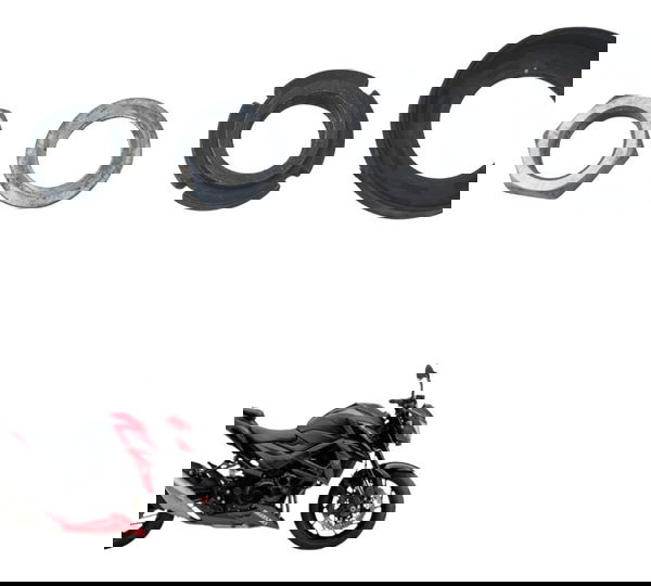 Jogo Porca Mesa Inferior Suzuki Gsx-s 750 18-23 Original