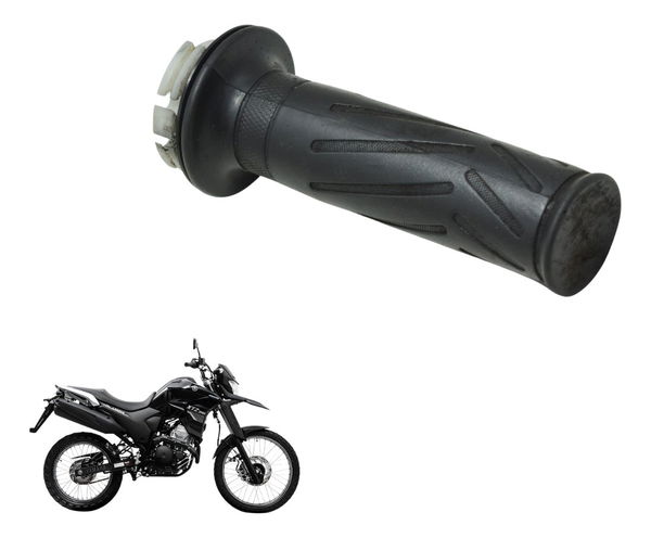 Manopla Direita C/ Detalhes Yamaha Xtz 250 Lander 19-23 Orig - Preto