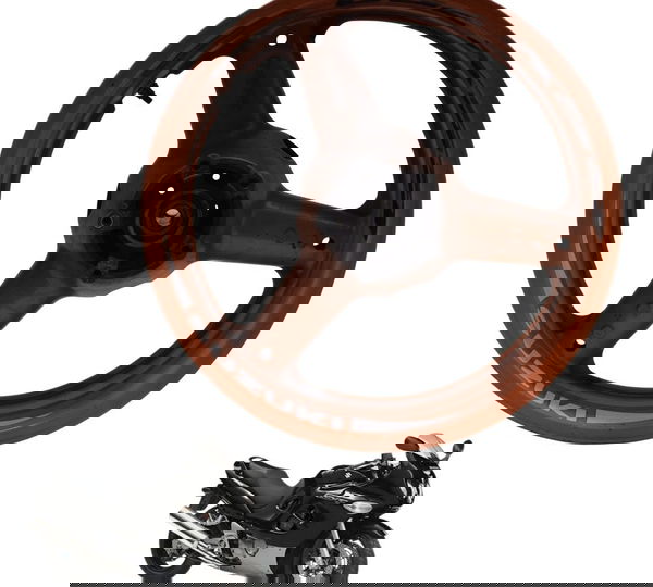 Roda Traseira Suzuki Gsx 750f Monica 99-08 Original Laranja-escuro