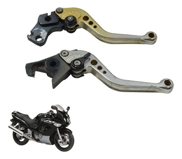 Par Manete Esportivo Suzuki Gsx 750f Monica 99-08 - Prateado