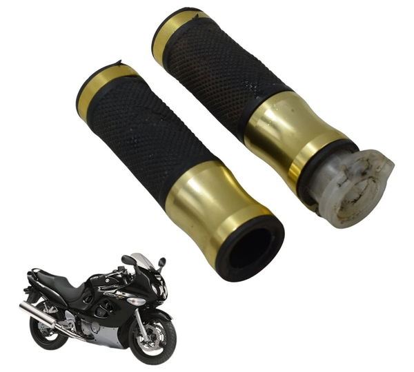 Par Manopla Esportiva Suzuki Gsx 750f Monica 99-08 Dourado