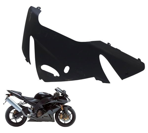 Carenagem Lateral Dir C/ Avaria Kawasaki Zx 10r 05-06 Orig Preto