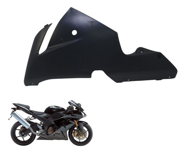 Carenagem Lateral Esq C/detal Kawasaki Zx 10r 05-06 Original - Preto