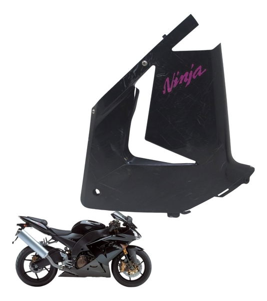 Carenagem Lateral Dir C/avaria Kawasaki Zx 10r 05-06 Origina - Preto