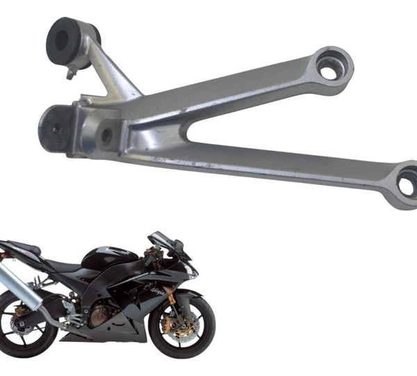 Suporte Pedal Tras Dir C/ Avaria Kawasaki Zx 10r 05-06 Orig Cinza