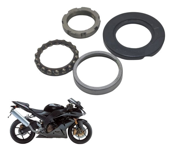 Jogo Porca Mesa Inferior Kawasaki Zx 10r 05-06 Original