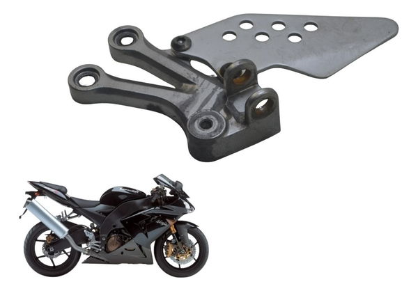 Suporte Pedaleira Dianteira Esq Kawasaki Zx 10r 05-06 Origin - Cinza