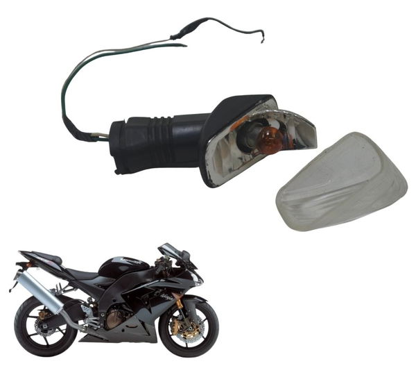 Pisca Traseiro Direito C/ Avaria Kawasaki Zx 10r 05-06 Orig Direito